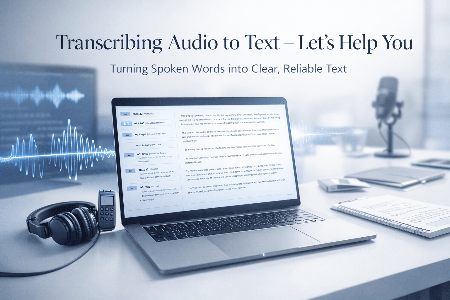 Transcribing Audio to Text - Let’s Help You