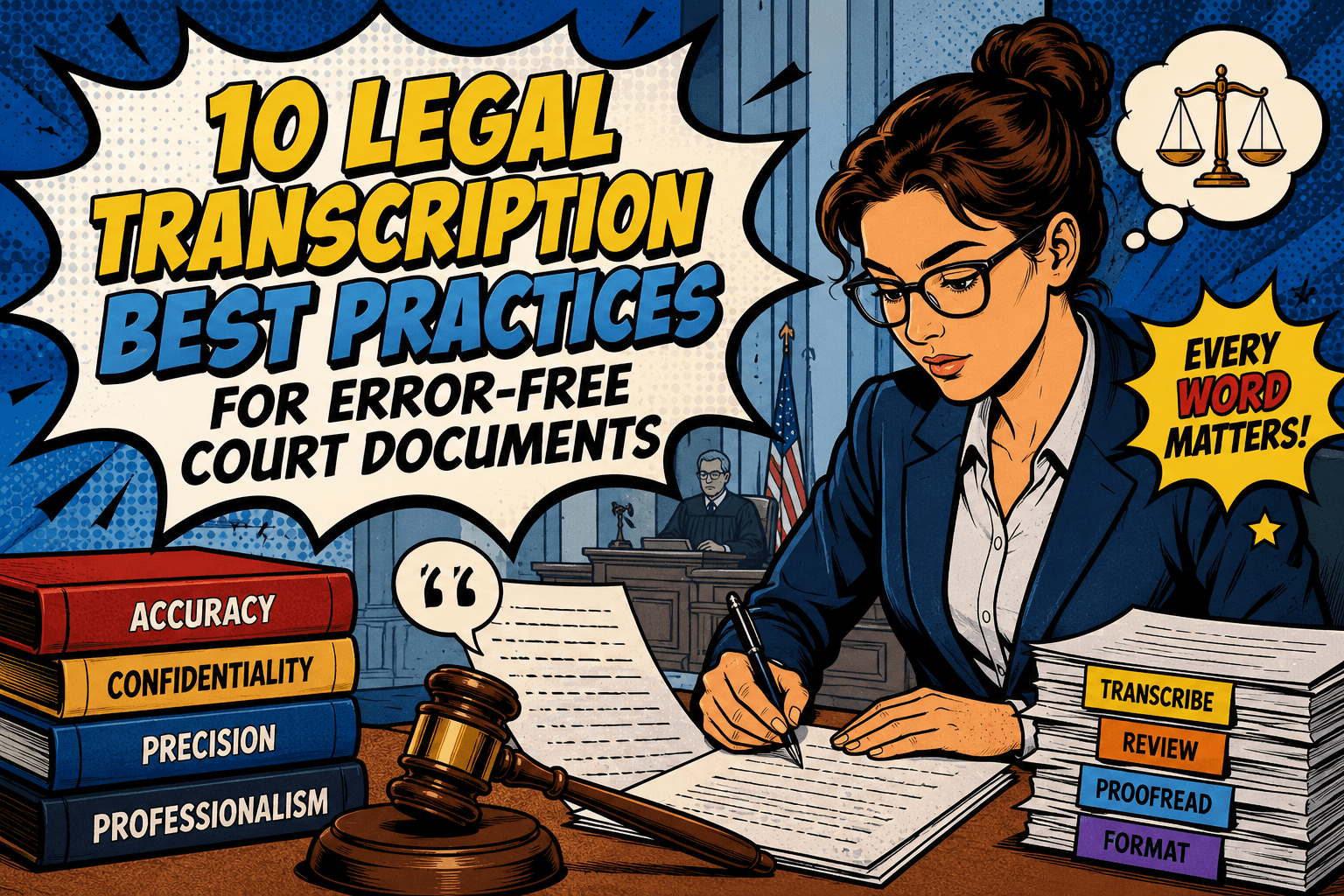 10 Legal Transcription Best Practices for Error-Free Court Documents